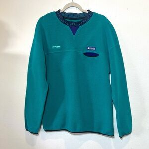 Vintage Columbia Opening Ceremony Teal Crewneck Men’s Sweatshirt Size L